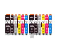 HRNJX Jeu de Cartouches d'encre PGI570 CLI571, Compatible avec MG5750 MG5751 MG5752 MG6850 MG6851 MG6852 TS6050 TS5050 5051(6Color 2set)