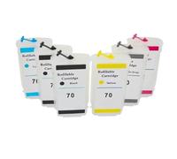 HRNJX Kit de Remplacement de Cartouches d'encre Rechargeables, 280ml, Compatible avec imprimante 70 Designjet Z5400 Z5200 Z2100 Z3100 Z3200, avec Puce(6Color-Z5400)