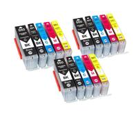 HRNJX Paquet de 15 Cartouches d'encre PGI 550 CLI 551 compatibles IP7250 MG5450 MG6450 MG5650 MG6650 imprimantes(3set 15PK)