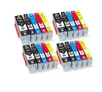 HRNJX Paquet de 15 Cartouches d'encre PGI 550 CLI 551 compatibles IP7250 MG5450 MG6450 MG5650 MG6650 imprimantes(4set 20PK)