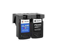 HRNJX Recharge Cartridge à l'encre Compatible avec 445xl 446xl PG445 CL446 XL Compatible avec MX494 2440 2540 2940 2540S IP2840(1Black 1Color)