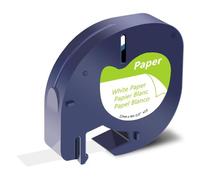 HRNJX Roulette d'étiquette de 12 mm Compatible avec Les modèles LT-100T LT-100H Compatible avec Une Utilisation avec Un Bandeau en Plastique 91330 91331(White-Paper)