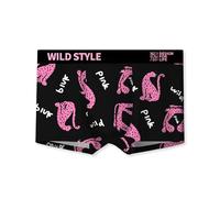 Hrnums Sous-vêtements sauvages pour homme, 1 pièce, boxer léopard rose, string en soie glacée, string et dos en T, Caricature Y, XL