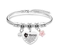 Hroanc Bracelet Cadeau Maman Noel Cadeau Anniversaire Maman Cadeaux Pour Maman Anniversaire Noel Fête Des Meres Noël Nouvel An Remerciement Retraite Cadeaux Mere Femme Original