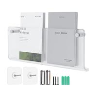Hrokz Porte Revue Mural Plastique Transparent, 40cm/60cm/80cm/100cm Porte Revue Bureau Acrylique (Adhesif Mural ou Percage), Porte Document Porte-magazines et Porte-journaux
