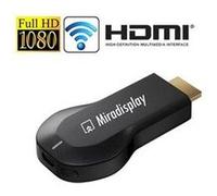 hromecast miradisplay wifi hdmi affichage dongle / miracast airplay dlna récepteur noir G