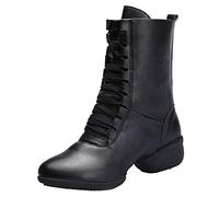 HROYL Sneaker de Danse Latine Bottes de Danse Chaussures de Securite Chaussures de Sport de Danse Femmes,YMJ1816,Noir-PM-DL-4,EU39