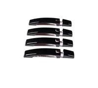 HRQCTIM 8 Pièces De Garnitures Décoratives Noires Pour Poignées Porte Extérieures Voiture Pour Land Rover Pour Discovery 4 LR4 RR Sport Pour Freelander 2 (Black with key hole)