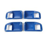 HRQCTIM Autocollants De Garniture De Couverture Bol De Décoration De Poignée De Porte Intérieure De Voiture 4 Portes Pour Jeep Pour Wrangler JK 2011 - 2017 (Blue)