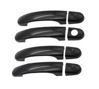 HRQCTIM Cache De Poignée De Porte Chromé Noir Pour VW T5 T6 2K Pour Transporter Pour Caddy 2003-2015(B 4 Door 1 Keyhole)