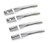 HRQCTIM Housse De Poignée De Porte Pour Mitsubishi Pour Outlander Pour Lancer Pour Mirage Pour Evolution 2003-2006(Silver 2 keyholes)