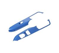 HRQCTIM Panneau De Poignée De Porte De Voiture Bouton De Commutation De Lève-vitre Garniture De Cadre Pour Ford Pour Mustang 2015 - 2023 (Blue)