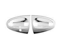 HRQCTIM Poignée De Porte De Voiture Avec Cache-poignée Anti-rayures En Acier Inoxydable 304 Et Finition Chromée Pour Smart 451 Pour Fortwo (Door Bowl Silver)
