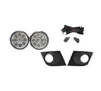 HRQCTIM Pour Nissan Pour Tiida Pour Versa 2007-2011 Phare LED Antibrouillard Cadre Câblage Grille Faisceau Interrupteur Phare Antibrouillard(1 set LED)