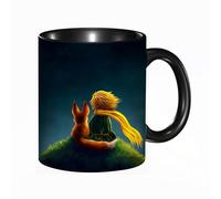 HRRASFAZF Tasse à Café | Tasse Céramique Fine | Cadeau Original | 330ml | Mug avec Anse | Cadeau Original pour Homme et Femme | Le petit prince et le renard regardent le ciel