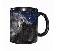 HRRASFAZF Tasse à Café | Tasse Céramique Fine | Cadeau Original | 330ml | Mug avec Anse | Cadeau Original pour Homme et Femme | loup (2)