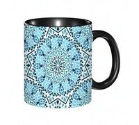 HRRASFAZF Tasse à Café | Tasse Céramique Fine | Cadeau Original | 330ml | Mug avec Anse | Cadeau Original pour Homme et Femme | L'architecture marocaine et marocaine est sée de mosaïques à motifs géo