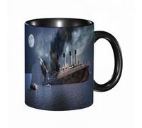 HRRASFAZF Tasse à Café | Tasse Céramique Fine | Cadeau Original | 330ml | Mug avec Anse | Cadeau Original pour Homme et Femme | le paquebot Titanic après avoir heurté un iceberg en 1912 au large de T