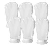 HRTFILTERS Lot de 6 sacs filtrants de 200 microns avec anneau de 10,2 cm, 22,9 cm en maille de nylon court de 10,2 cm pour aquarium marin (lot de 6, 200 microns, 10,2 x 22,9 cm)