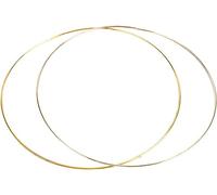 HRTLSS 2 pièces Cadre de Cerceau Floral en métal, Anneaux de Cerceau dorés en macramé cerceaux Attrape-rêves, pour Les projets d'art et d'artisanat de Bricolage, décoration de fête de Mariage (40cm)