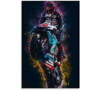 HRTNS 500 pièces en bois Puzzle Fabio Quartararo Affiche Peinture Toile Enfants Adultes Jouets dagogique jeu Puzzles 500 Piece 20.4x15inch(52x38cm) Sans Cadre