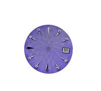 HRTUFN WCC00816 Cadran de Montre 29 mm à Calendrier Unique, modifié for Mouvement mécanique NH35/NH36 (pièces détachées Monter soi-même)(Purple)