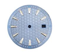 HRTUFN WCC00816 Cadran de Montre 33,5 mm, Surface texturée géométrique Multicolore, Luminescent Vert, Accessoires for Mouvement NH35 NH36 4R(Blu)