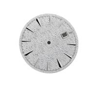 HRTUFN WCC00816 Cadran de Montre 35 mm for Mouvement mécanique NH35/NH36, Rayures Verticales, Luminescent Vert, Accessoires sans Logo(Bianco)