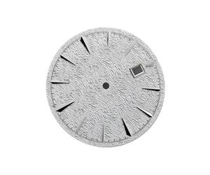 HRTUFN WCC00816 Cadran de Montre 35 mm for Mouvement mécanique NH35/NH36, Rayures Verticales, Luminescent Vert, Accessoires sans Logo(Bianco)