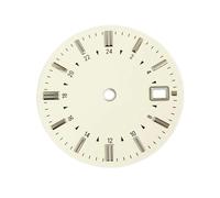 HRTUFN WCC00816 Cadran de Montre Beige 31 mm for Mouvement NH35/36/4R/7S, Non Lumineux, Calendrier Unique, Accessoires Bricolage