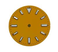 HRTUFN WCC00816 Cadran de Montre émaillé coloré 28,5 mm avec Index luminescents Verts for mouvements NH35/ETA2836/8215/2813(Jaune)