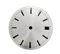 HRTUFN WCC00816 Cadran de Montre modifié 28,5 mm à Rayures, Style Clou, Simple, sans Luminescence, for Homme, Compatible avec Les mouvements NH35/NH36/4R/7S(Sunburst White)