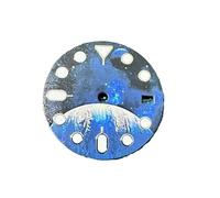 HRTUFN WCC00816 Cadran de Montre NH35 28,5 mm, Motif planétaire, Luminescent Vert, avec Date Unique. Accessoires for Mouvement NH35/NH34(5 UK)