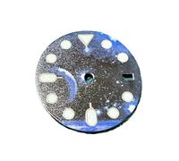 HRTUFN WCC00816 Cadran de Montre NH35 28,5 mm, Motif planétaire, Luminescent Vert, avec Date Unique. Accessoires for Mouvement NH35/NH34(4)