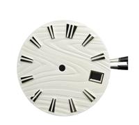 HRTUFN WCC00816 Cadran de Montre NH35 28,5 mm, Motif texturé en S, Luminescent Vert. Accessoires for mouvements NH35/NH36/4R/7S(Bianco)