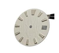 HRTUFN WCC00816 Cadran de Montre NH35 à Motif Rayures Verticales ondulées, Surface Lumineuse BGW9/C3, Accessoires for Mouvement NH35/NH36/4R/6R(Bianco)