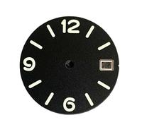 HRTUFN WCC00816 Cadran de Montre numérique 28,5 mm, Affichage Soleil/dépoli, Luminescence Verte, pièces Modification for Mouvement Homme NH35/NH36/4R/7S(C)