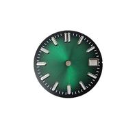 HRTUFN WCC00816 Cadran de Montre texturé 28,5 mm, Calendrier à Date Unique, Luminescent Vert, Accessoires for mouvements NH35 / NH36(Green)