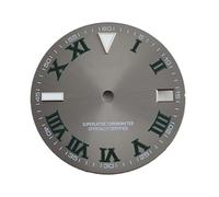 HRTUFN WCC00816 Cadran NH35 28,5 mm, Chiffres Romains S, Cadran Bleu Glacier Lumineux. Convient aux mouvements NH35/36. Accessoires et réparation de Montres(8-S dial)