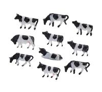 Hrtyvhin 10 pièces modèles de Vache réalistes Jouet Miniature ABS Ornement d ' Animal de Ferme pour la décoration de la Maison et l ' éducation en igurines d ' Animaux ABS