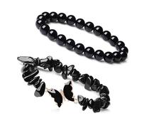 Hrtyvhin 2Pc polyvalent papillon main chaîne élégant fait à la main papillon ensemble de bracelets élégant perlé poignet bijoux à la mode