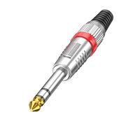 Hrtyvhin Adaptateur de prise 6,35 mm, contacts en or 24 carats, boîtier en métal renforcé, bouchon à vis, sécurité pour les organisateurs d'événements, bouchon à vis pour diffuseurs