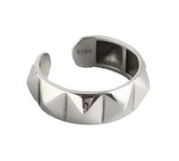 Hrtyvhin Alliage de zinc robuste, bagues en forme de losange poli, bijoux fantaisie élégants, bijoux de déclaration pour femme, de jour comme de nuit, bagues géométriques en losange