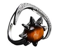 Hrtyvhin Bagues d'étoiles naturelles scintillantes, ajustement confortable, bijou de doigt réglable pour les occasions quotidiennes et spéciales, bagues de fête mystiques en forme d'étoile et de lune