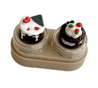 Hrtyvhin Beaux kits de lentilles de contact avec couvercle et pince à épiler pour adultes et étudiants, pour tous les jours et les voyages, confortable, Milk Color