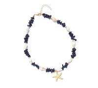 Hrtyvhin Bijoux côtiers minimalistes étoiles de mer coquillages Design collier en alliage léger pour les styles décontractés vêtements de journée chauds accessoire de vacances à la plage réglable
