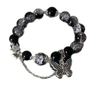 Hrtyvhin Bracelet élégant pour femme avec papillon complexe et accent de perles, parfait pour les amoureux de la nature et les créateurs de tendances Bracelet serpent papillon, taille unique, comme