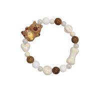 Hrtyvhin Braunbär Bracelet de perles en céramique, dernière déclaration de mode pour étudiants et adultes, bijoux, cadeau de Saint-Valentin, bracelet en céramique doux pour la peau, taille unique