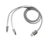 Hrtyvhin Câble de bureau tressé de type C de 1, 3 mètre avec, IceBlue | Prise en des conducteurs en cuivre et portée de deux connecteurs pour l ' utilisation de l ' appareil