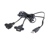 Hrtyvhin Câble de charge USB 1 vers répartiteur - Rallonge de 150 cm - Avec trous pour les oreilles - Pour téléphones, tablettes et plus - Fixation facile